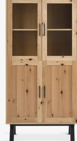 SANDBYVitrina SANDBY 2 puertas roble natural/negro