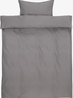 SANNEGOLDJuego funda nórdica algodón lavado SANNE 155x220 gris
