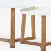 SVENSTRUPMesas nido SVENSTRUP Ø60/50 blanco/roble natural juego de 2