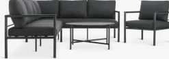 TAERNABYConjunto muebles jardín TAERNABY 7 plazas negro
