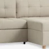 TEGLHUSESofá cama con chaise longue TEGLHUSE tela beis