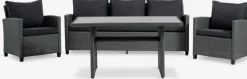 THISEConjunto muebles jardín THISE 5 plazas gris