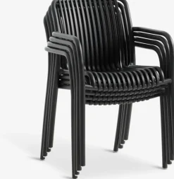 TIPMOSE + NABBENMesa TIPMOSE L70 gris + 2 sillas NABBEN negro