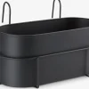 UGLEJardinera balcón UGLE A23xL37xA22 negro