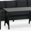 ULLEHUSEConjunto muebles jardín ULLEHUSE 9 plazas almacenaje negro
