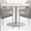 VAMDRUP + GILJAMesa VAMDRUP Ø120 + 4 sillas GILJA beis
