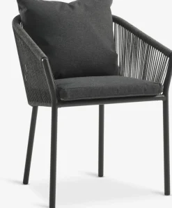 VAMDRUP + GILJAMesa VAMDRUP Ø120 + 4 sillas GILJA gris