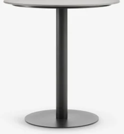 VAMDRUP + INGSTRUPMesa VAMDRUP Ø70 gris + 2 sillas INGSTRUP negro