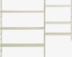 VANDRUPEstante de pared VANDRUP 6 estantes regulables beis