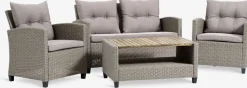 VENConjunto muebles jardín VEN 4 plazas natural