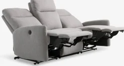VONSILDSofá VONSILD 3 plazas reclinable eléctrico gris claro