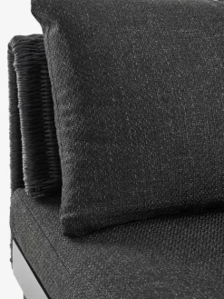VOSSSofá de exterior VOSS 2 plazas negro